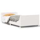  Sengeramme uten madrass hvit 75x190 cm heltre furu 8721102852671