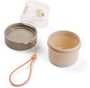 Done By Deer To Go 2-Way Snack Container Birde, Sand