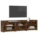  TV skap 168 x 33 x 47 cm Røkt Eik Konstruert tre