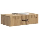vidaXL Vegghengt Sidebord Artisan eik 59 x 34,5 x 17 cm Konstruert tre