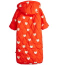 Mini Rodini Hearts Aop Quilted Stroller Bag - Red - ONE SIZE