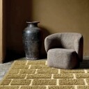 Ryetepper   Leknes Hand Woven Wool Shaggy grønn Størrelse: 160 x 230 cm