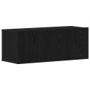  Svart Eik TV benk 80x30x30 cm Laget av konstruert tre