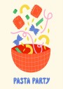 Pasta Party Poster Plakat / 40x50cm