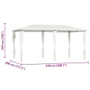 vidaXL Paviljong med stolpetrekk 3x6x2,6 m krem 160 g/m²
