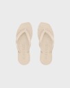 SLEEPERS Tapered Platform Sand Flip Flop   Beige   36