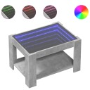  Salongbord med LED betonggrå 73x53x45 cm konstruert tre 847549