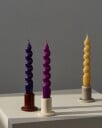 Hay Spiral Candle lys 19 cm mustard