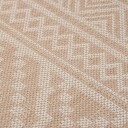vidaXL Utendørs flatvevd teppe 160x230 cm brun striper