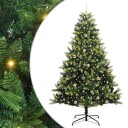  Kunstig hengslet juletre 300 LEDs grønn 240 cm PVC og PE
