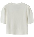 LMTD Nlflodet Ss Short S Knit V Cardigan   White   158 164