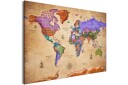 Tavle Colourful Travels 1 Part Wide 90X60 Artgeist sp. z o. o.