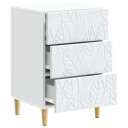  Nattbord Hvit 43 x 39,5 x 66,5 cm Konstruert tre