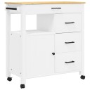  Kjøkkenvogn MONZA 84x40x90 cm heltre furu 376111