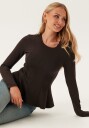 ONLY Onlkenya L/S Peplum Top Jrs Brown S