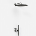 Semplice SBR901 S13 Dusjsett Rain Deluxe Ø40 Vegg PVD Matt Gun Metal