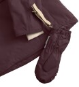 MINI A TURE Matcesar Fleece Lined Mittens   Burgundy   6 12M