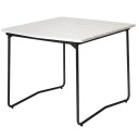 Grythyttan Stålmöbler Bord B31 84 Hvit Lakkert eik / svart ramme