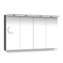 Macro Design Crown 4-dør Speilskap Rampe-belysning med Forstørrelsesspeil Eik / 120cm