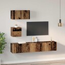  Vegghylle for TV 4 pcs Gammelt tre 80 x 30 x 30.5 cm