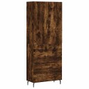  Highboard røkt eik 69,5x34x180 cm konstruert tre