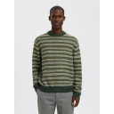 Selected Slhrevy Ls Knit Relaxed Jac Crew Neck - Khaki green - XL