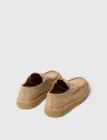 Selected Slhchristian Suede Wedge Moc Toe Shoe Beige 45