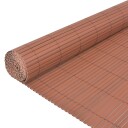 vidaXL Dobbelsidet hagegjerde PVC 90x500 cm brun