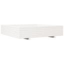 Plantekasse hvit 110x110x26,5 cm heltre furu