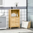 Baderomsskap Bambus 50x25,5x92 cm Natur