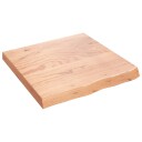 vidaXL Vegghylle lysebrun 60x60x6 cm behandlet heltre eik