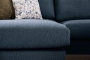 Trend 4 seters Høyrevendt L formet Sjeselongsofa i Stoff   Blå