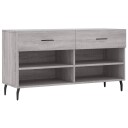 vidaXL Skoskap gr? sonoma 102x35x55 cm konstruert tre