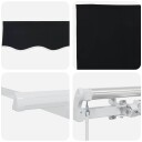  manuell uttrekkbar markise svart 350x250 cm