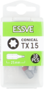 Essve Bits Tx15 25mm Koniske 10