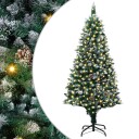  Kunstig juletre med 300 LED grønn 180 cm PVC og Stål og Plast