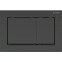 Geberit Omega 20 Square Betjeningsplate, Sort/matt Sort