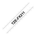 Brother TZEFX211 - Black On White - Roll (0.6 cm x 8 m)