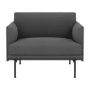 Muuto Outline Chair Black Base   Remix 163 Black