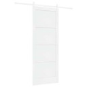 vidaXL Skyvedør med utstyr sett Hvit 83x211 cm Solid Furutre