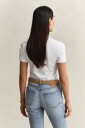 Kontrastfarget piké poloskjorte WHITE L