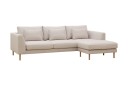 Florenz 3 seters Høyrevendt L formet Sjeselongsofa i Stoff   Beige