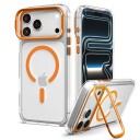 Spigen Ultra Hybrid Optik S MagSafe Etui for iPhone 17 Pro Max/18 Pro Max - Gjennomsiktig Oransje