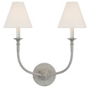 Piaf vägglampa dubbel grå