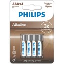 Philips Tech Alkaline AAA batterier 4 stk.