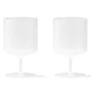 Ferm Living Ripple Vinglass 2 pakning   Frosted