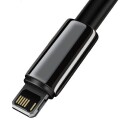 Baseus Tungsten Gold 2m Lightning Kabel USB A - Svart