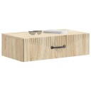 vidaXL Vegghengt Sidebord Sonoma eik 59 x 34,5 x 17 cm Konstruert tre