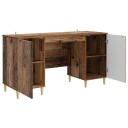 vidaXL Skrivebord Gammelt tre Konstruert tre 142,5 x 50 x 75 cm