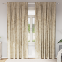  Gardin med gardiner 2 pcs Krem 225 x 140 cm Fløyel